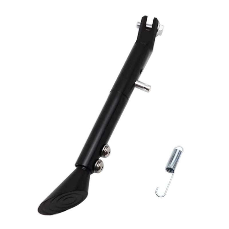 Supporto laterale per cavalletto per moto regolabile universale aggiornato in alluminio: Black