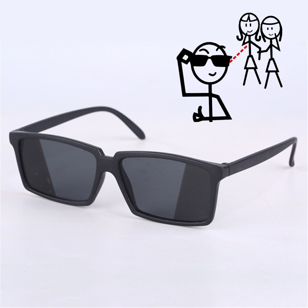 See Behind Spy Sunglasses Novelty Shades with Mirror on Side Ends Funny Costume Glasses Accessories for Adult