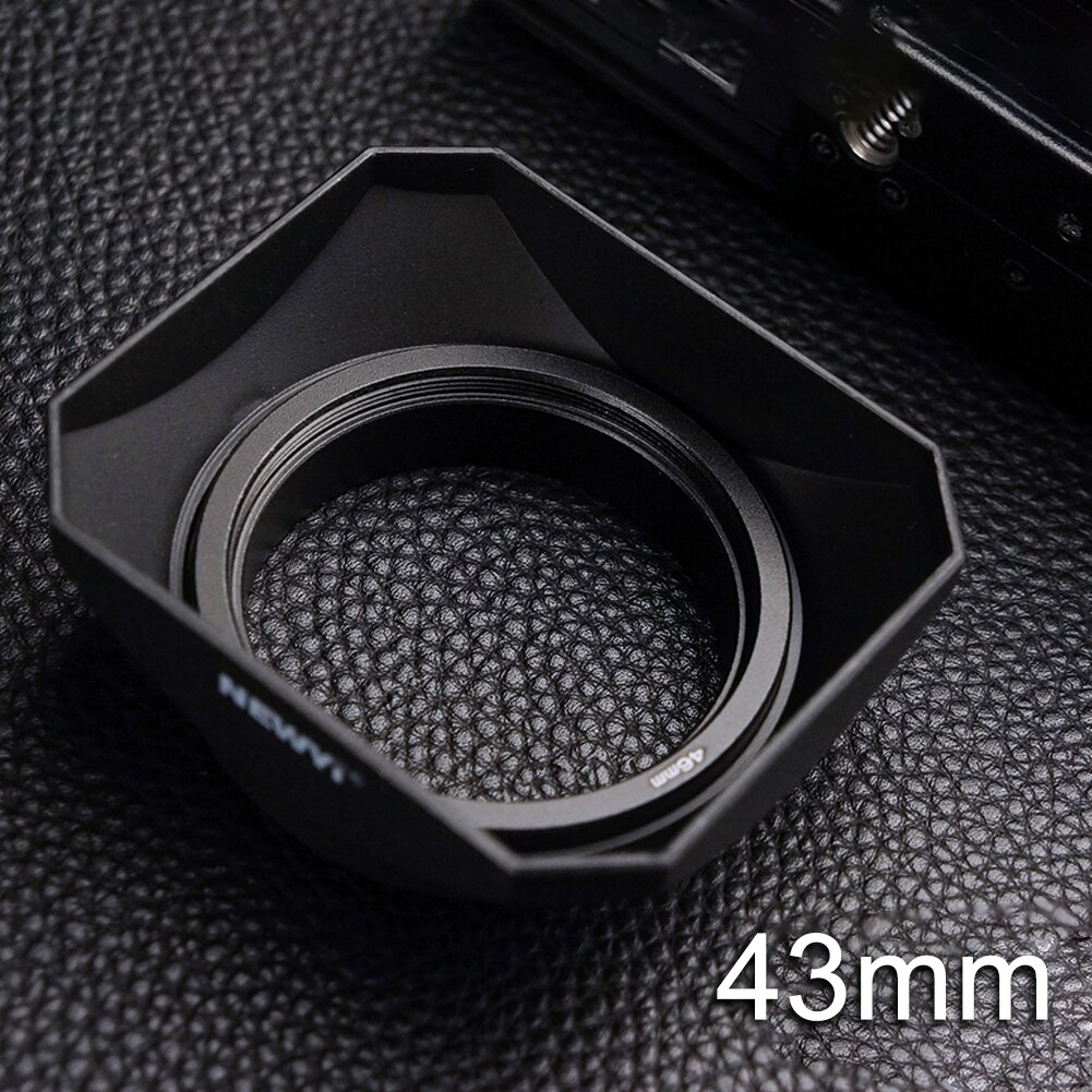 Easy Install Accessories Camera Square Shape Adjustable Practical Photographic Outdoor Retro Style Anti Glare Lens Hood