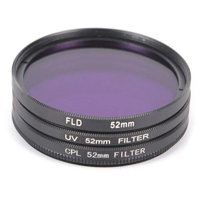 3 stks/partij 49MM 52MM 55MM 58MM 62MM 67MM 72MM 77MM CPL + FLD Lens Filter Set met Tas voor Cannon Nikon Sony Pentax Camera Lens