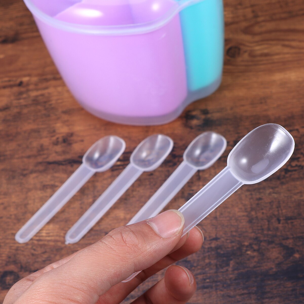 Plast uppdelad krydda låda kök krydda burk krydda låda sockerburk salt burk kök tillbehör