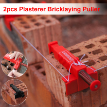 2Pcs Baksteen Liner Duurzame Anti-Slip Baksteen Lijn Runner Lijn Clip Draad Lade Bricklaying Gereedschap Voor Bouw zwart/Rood
