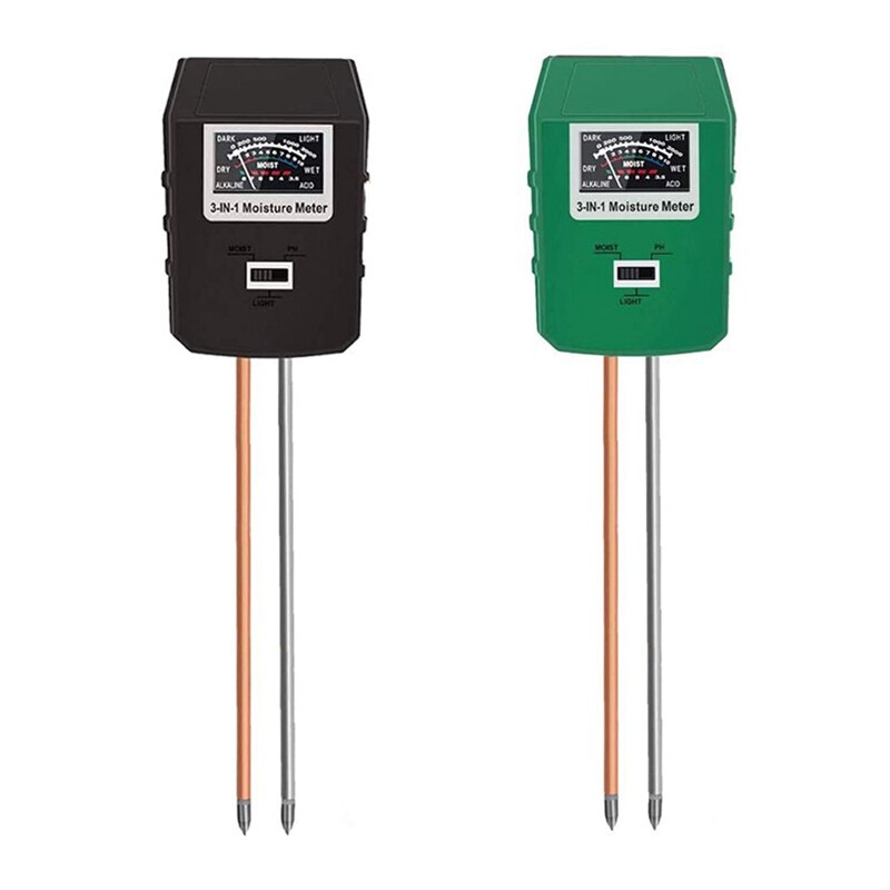 Soil PH Meter,Large Screen Soil Moisture/Sunlight/PH Tester Backyard Soil Test Kit, Reliable Gardening Soil Tool