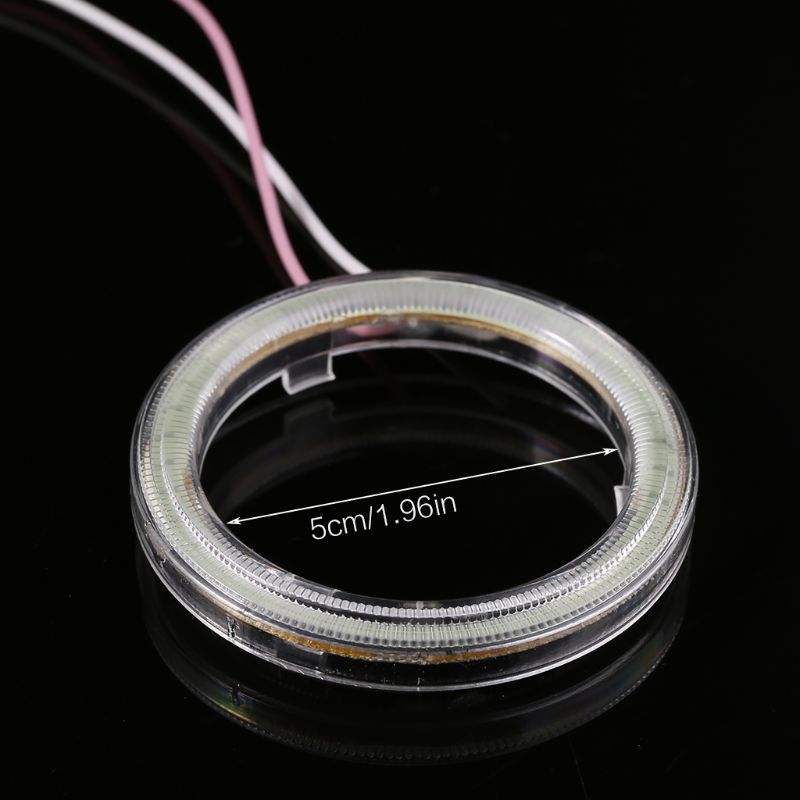 2Pcs DC 12V 60mm COB Angel Eye Halo Car LED Light Ring Headlight DRL Lamp White E7CA