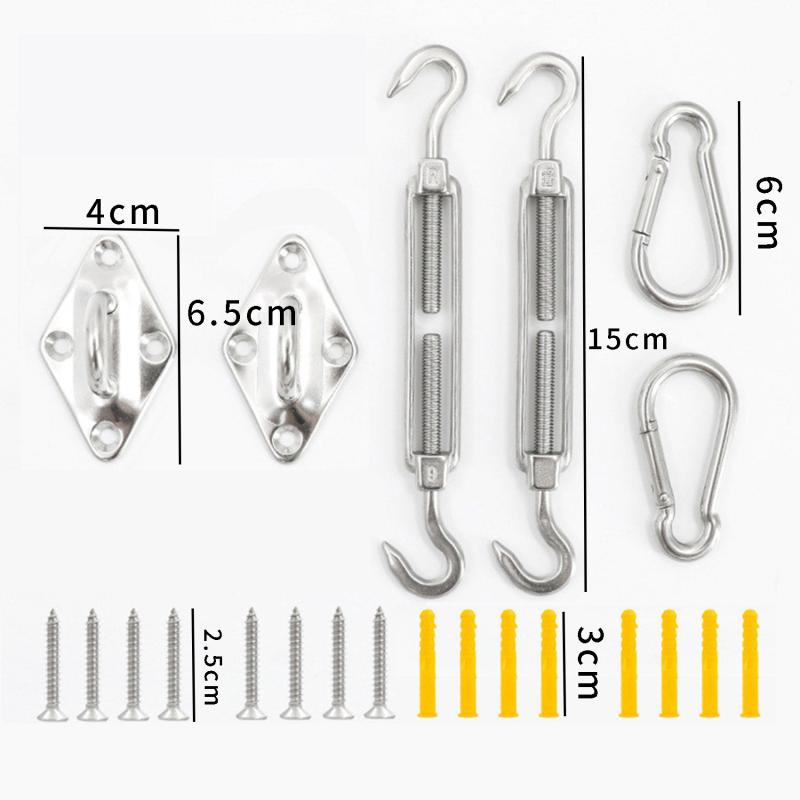 Edelstahl Sonnenschirm Segel Zubehör Starke zuletzt-Lagerbier Hardware- Bausatz Schraube Frühling Haken Markise Befestigung Garten Zubehör: 6mm