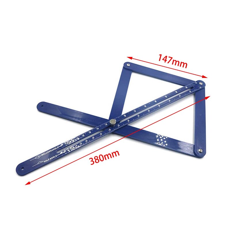 Bevel Corner Protractor Miter Angle Measuring Ruler Corner Angle Finder Divider Measurement Tool for Woodworking