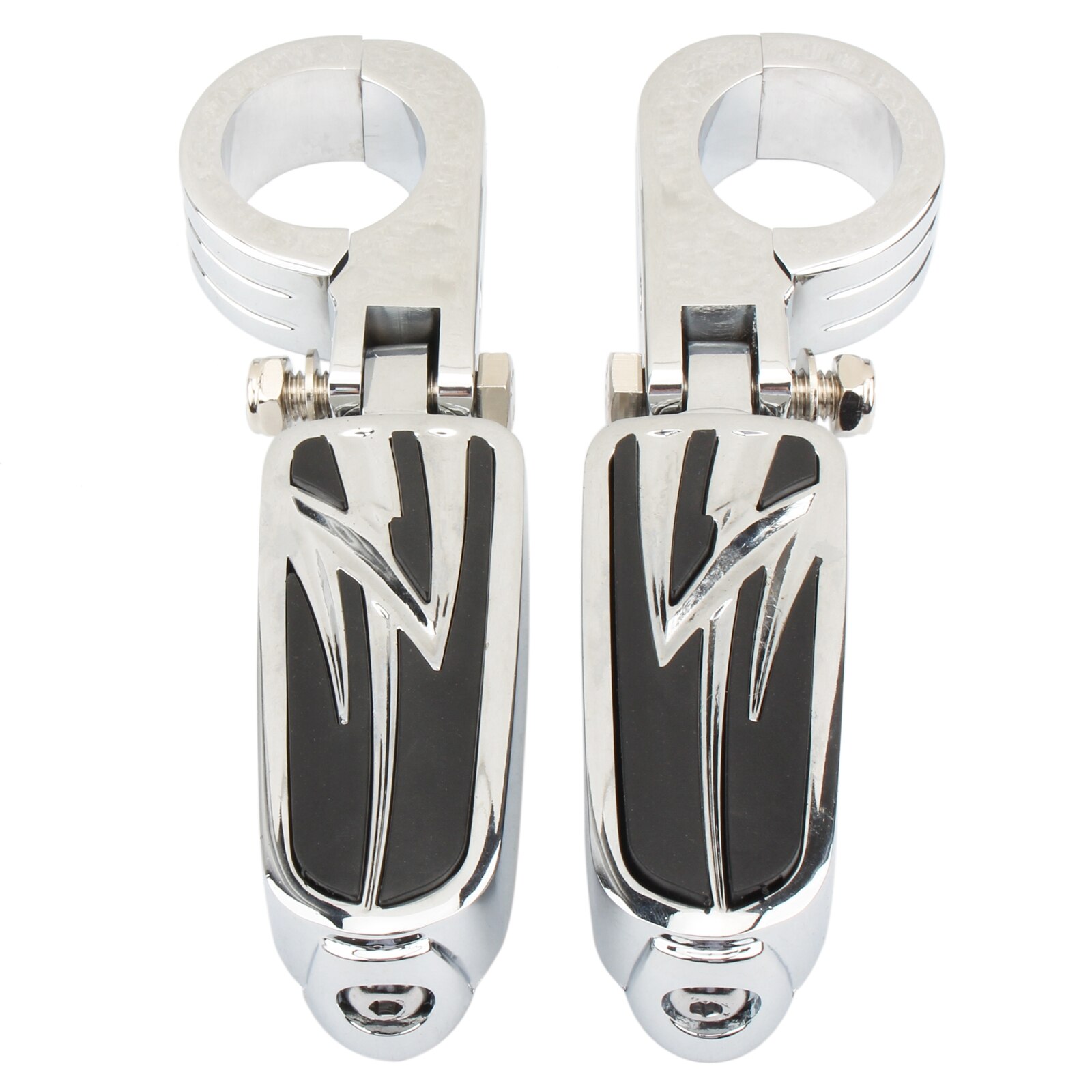32MM Highway Foot Pegs Engine Guard Crash Bar w/Clamp Mount For Harley Honda Kawasaki Cafe Racer Touring Motorcycle Chrome: 32mm D