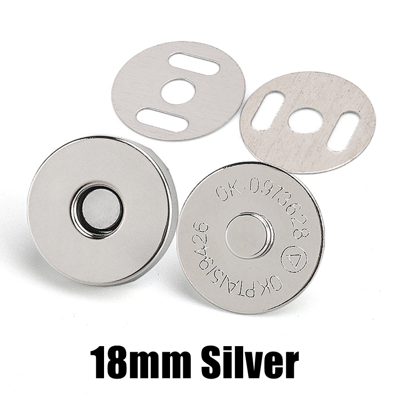 10 Pcs/Pack 14-18MM Magnetic Snap Fasteners Clasps Buttons Handbag Purse Wallet Craft Bags Parts Accessories: black