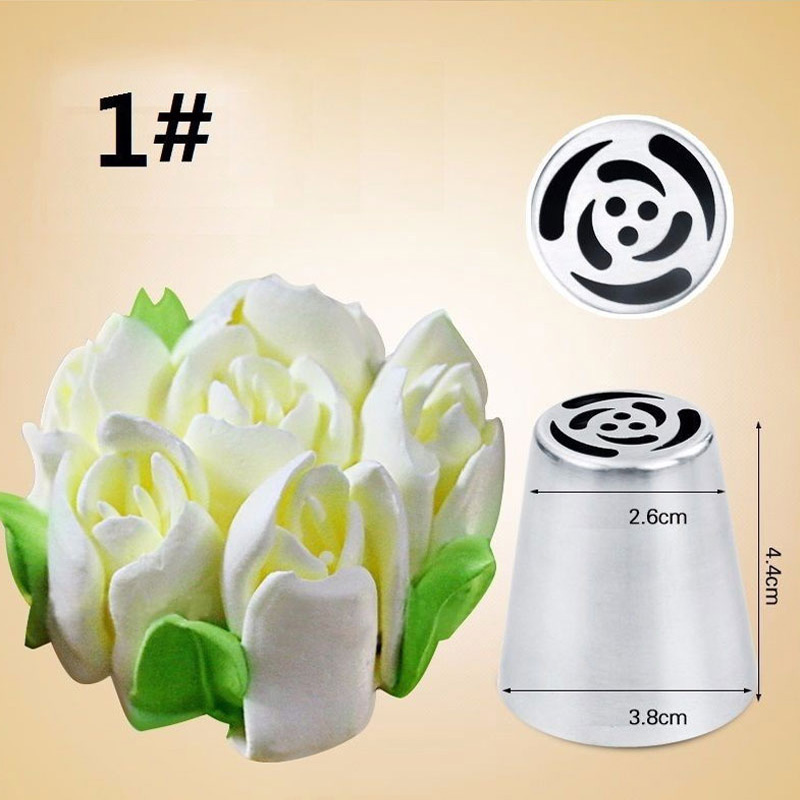 Boquillas de manga pastelera para decoración de pasteles, moldes para plantillas, utensilios para hornear, herramientas de pastelería, flores rosas, 7 Uds.