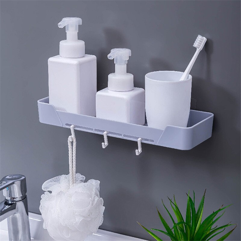 Bathroom Shower Shelf Rack Wall Mounted Shower Shelf Corner Drain Wall Mounted Stainless Steel Basket Storage Rack No Drill