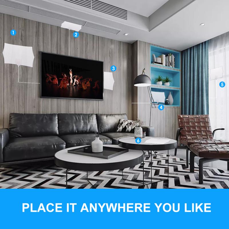 1 PCS Range Antenna with Amplifier TV Digital HD HDTV 1080p 4K Skywire Indoor