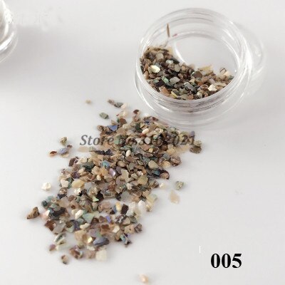 7 dozen/lot Charm Natuurlijke Nagel Pailletten Nagel Zee Shell stickers Manicure 3D DIY Decoratie Accessoires Salon Nail Decals gereedschap: 005