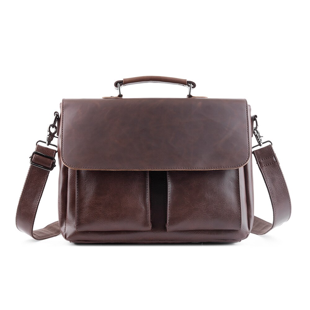 Xiao. P Mode Mannen Pu Lederen Vintage Handtas Aktetas Mannen Single Schoudertas Cross Body Bag Casual rugzak