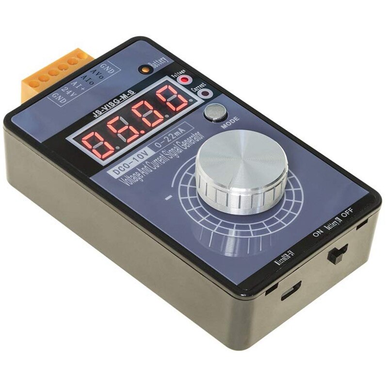 DC0-10V 0/4-20MA générateur de Signal de tension actuelle, simulateur analogique portatif intégré de batterie Rechargeable pour le PLC et le panneau Deb: Default Title