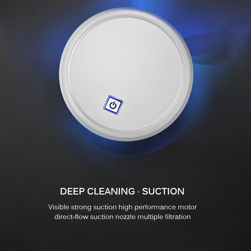 Automatische stofzuiger reinigingsrobot 1200 mah oplaadbare intelligente automatische stofzuiger voor vloeren tapijt loopt 90 minuten