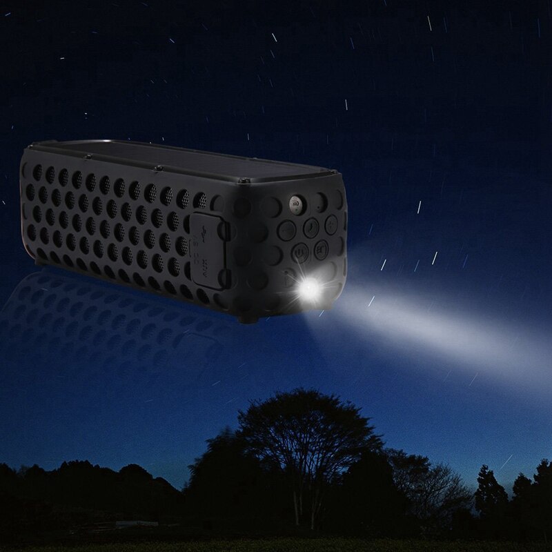 Portable Powerful Column Subwoofer Solar Environmental Protection Mini Speaker Wireless Led Light Outdoor