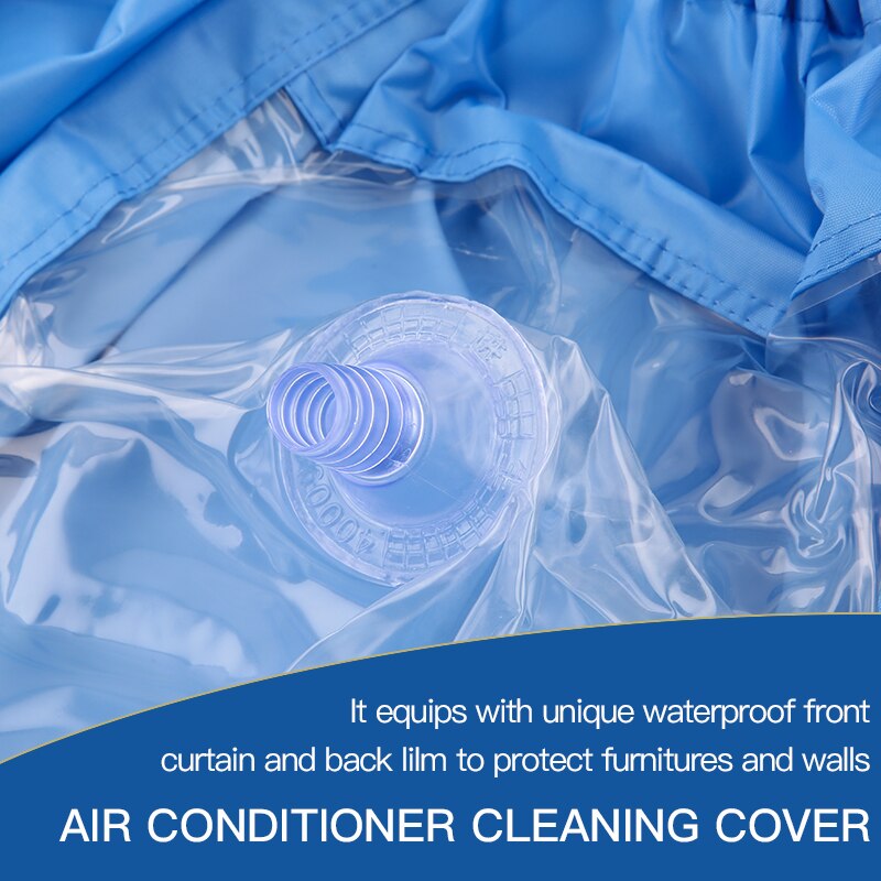 Air Conditioner Hood Cleaner Wall-mounted Air Conditioner Cleaner Dust Cover Cleaner Cleaning Bag Tension Belt + Baffle
