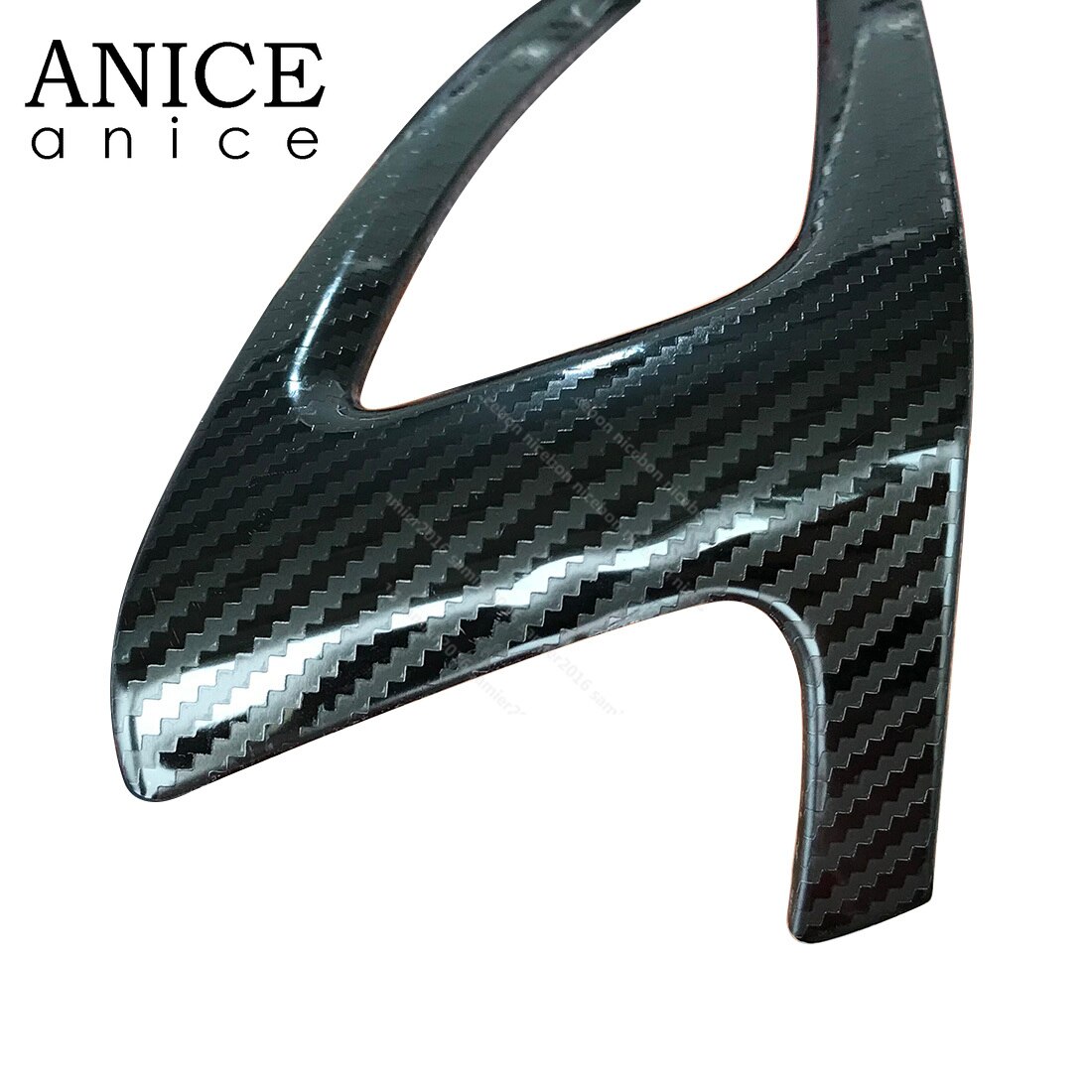 Para Ford Focus MK3 Color de fibra de carbono Interior de ABS tablero aire acondicionado Ventilación. Ribete 2 uds de acero inoxidable