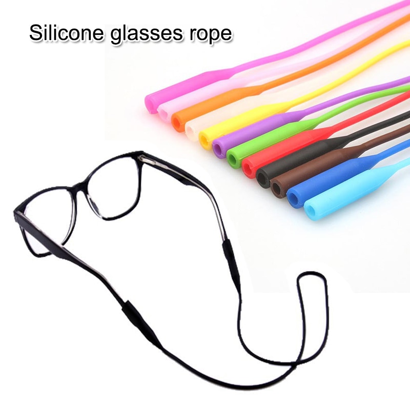 56cm Süssigkeit Farbe Elastische Silikon Brillen Riemen Sonnenbrille Kette Sport Anti-Unterhose Schnur Gläser Seile Band Kabel Halfter DOD