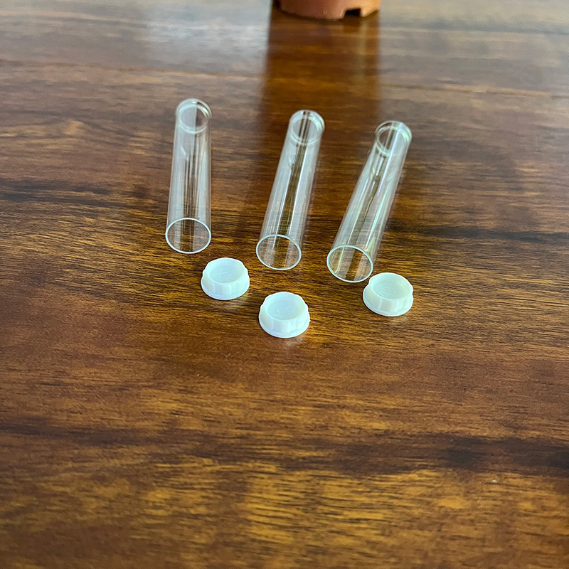 500 stuks bewaarflessen verpakkingsbuis, zeer transparante cilindrische plastic buis, pc pvc  pp 12mm*75mm