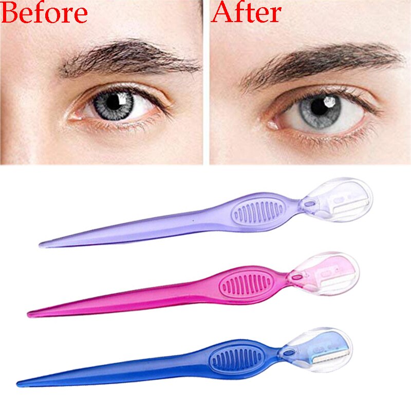 Maquinilla de afeitar para mujer, recortadora de cejas, hojas moldeadoras de cejas, cuchillo de afeitar Facial, eliminador de vello Facial, herramientas de maquillaje cosméticas, 4 Uds.