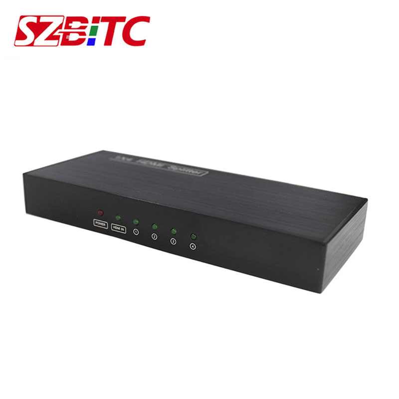 Szbitc 4k 1 x 4 hdmi splitter 1 in 4 output hdmi distributeur video converter 4k 30hz 3d edid  rs232 voor  ps4 pc dvd naar tv