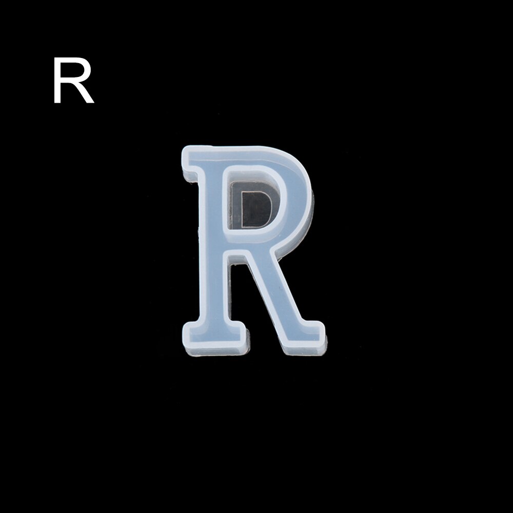 Thuis handgemaakte mal az alfabet engelse letters siliconen mal knutselen sieraden maken diy transparante epoxyhars mallen voor sieraden: R