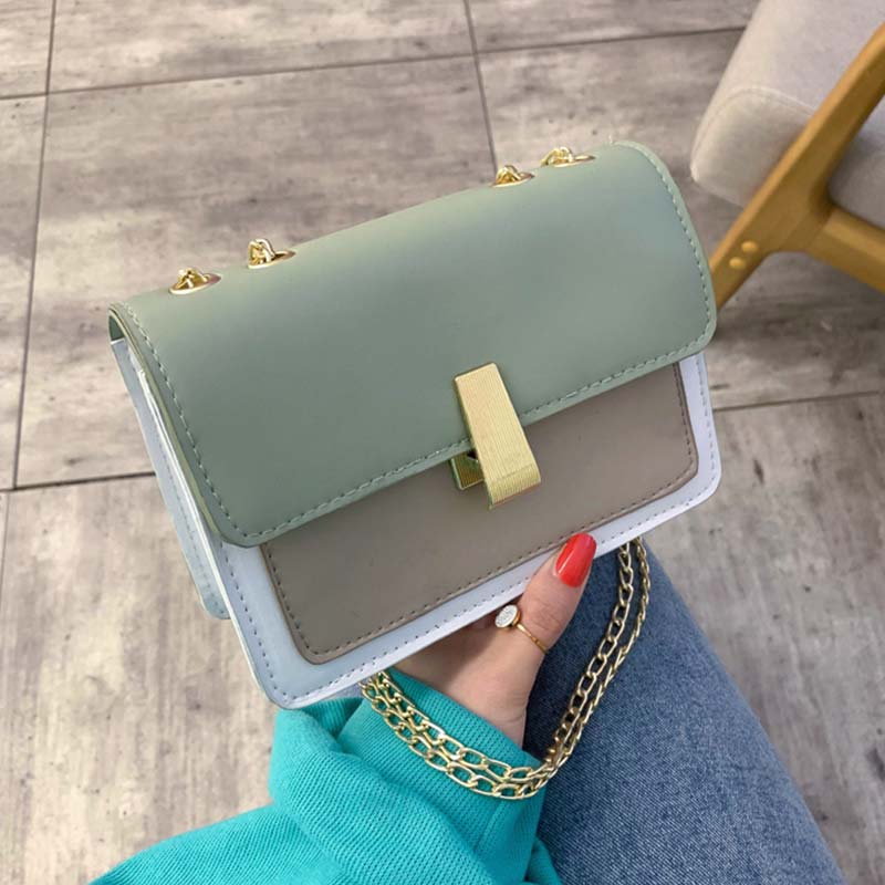 Small Flap Shoulder Bags for Women Crossbody Bag Special Lock Female Travel Handbags and Purse Sac: Green