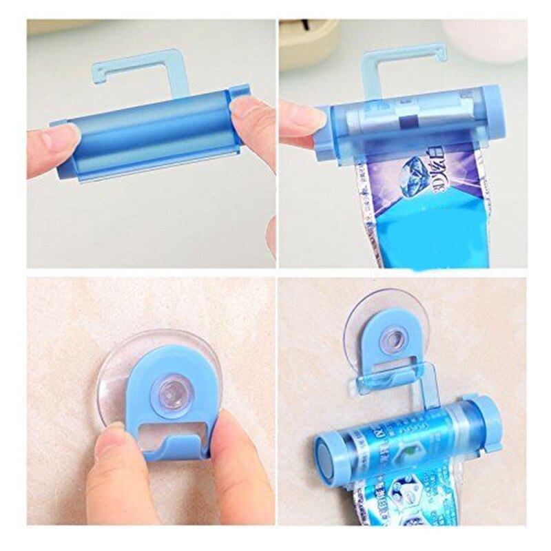 Suction Plastic Rolling Tube Squeezer Useful Toothpaste Easy Dispenser Bathroom Toothpaste Holder Bathroom Home Accessories