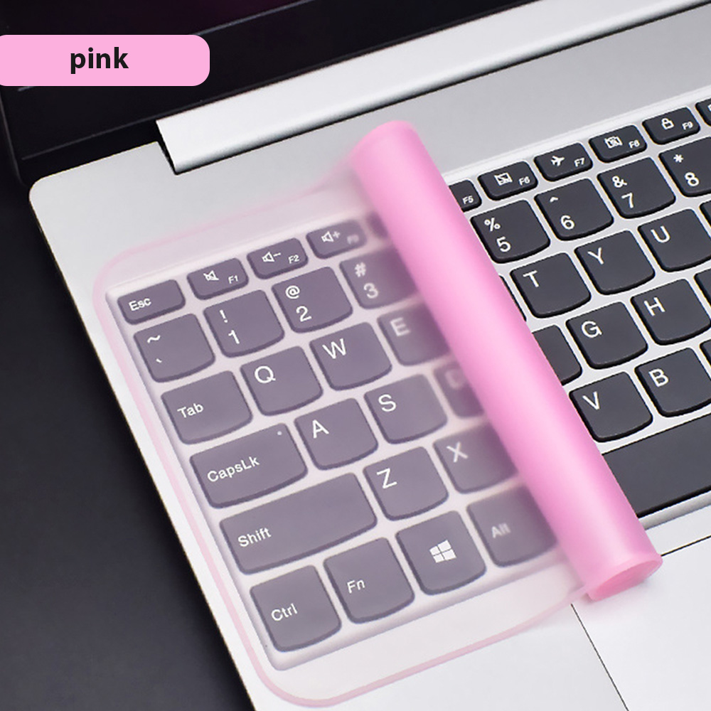 12-17 Inch Universal Laptop Keyboard Cover Protector Waterproof Dustproof Silicone Notebook Computer Keyboard Protective Film: Pink