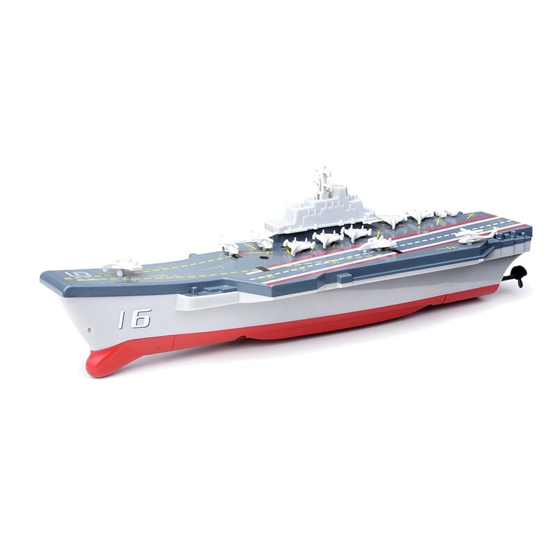 Mini acorazado, Control remoto Challenger portaaviones RC barco Naval barco modelo RC barco agua eléctrica juguete para niños: Default Title