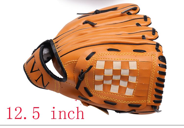 1 stk. udendørs sportsbrun baseballhandske softball træningsudstyr størrelse 10.5/11.5/12.5 venstre hånd til voksen: Himmelblå