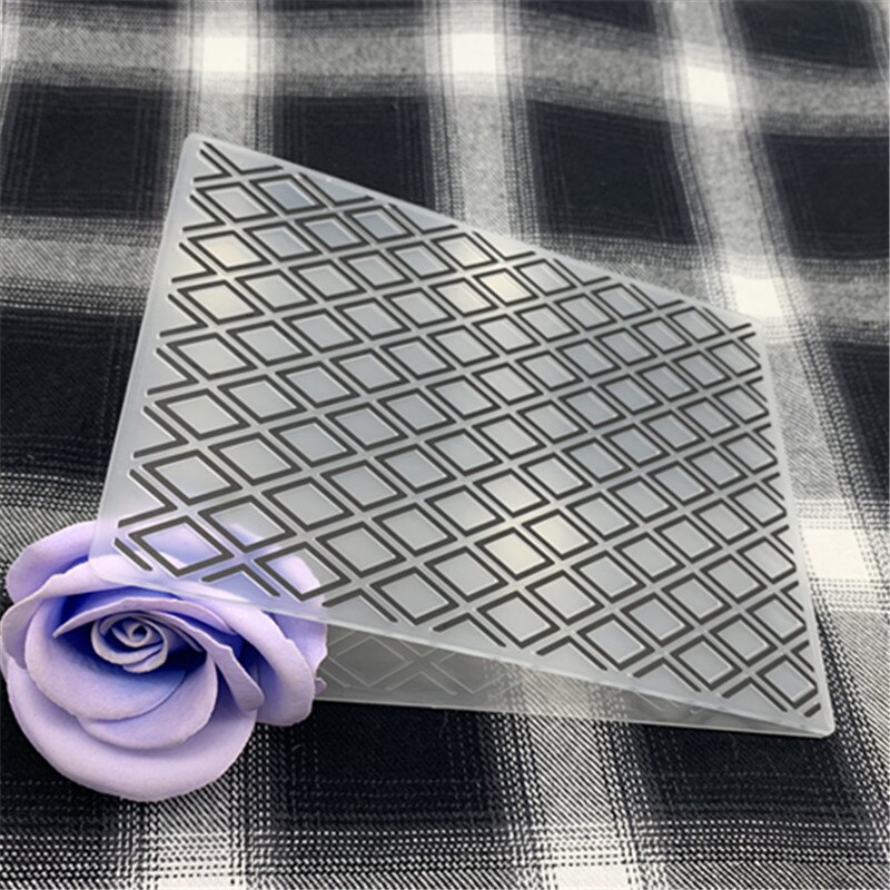 Diamond grid pattern fence pattern DIYplastic embossed folder, used for scrapbooking paper model/card making decoration supplies