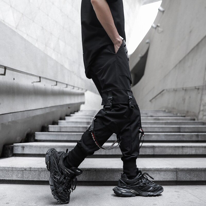 Pantalon mince pour homme, jogging, taille xxl, 3xl, couleur noire, Hip hop, , printemps été