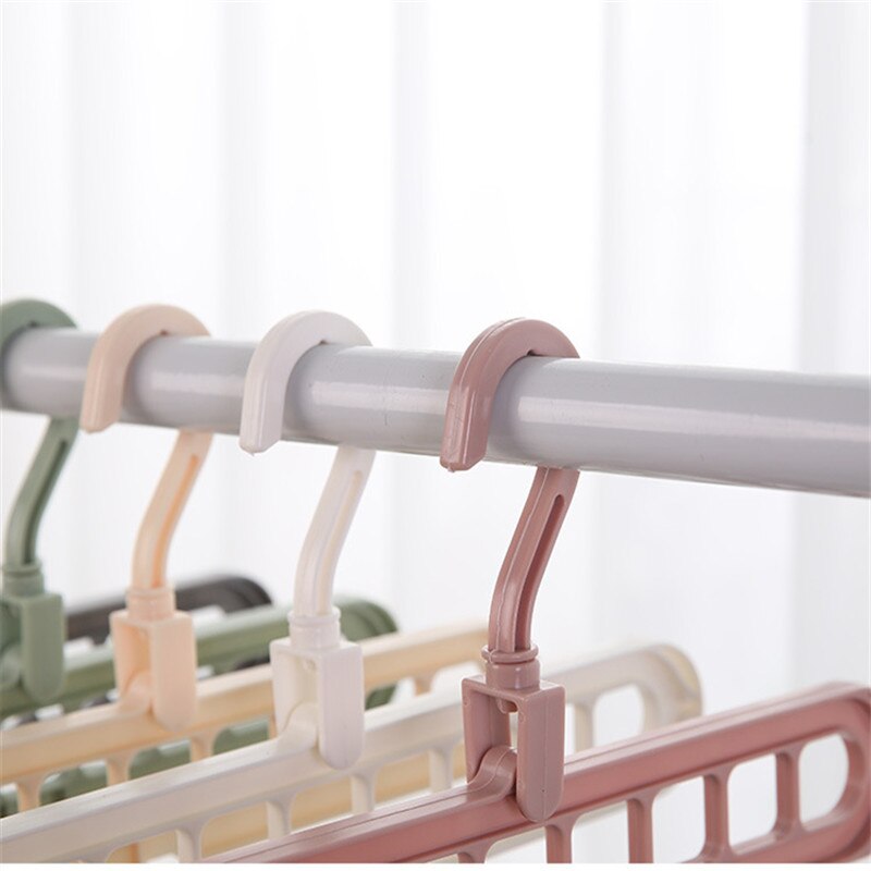 Space Saving Clothes Rack Convenient Home Drying Rack Plastic Clothes Hanger Multifunctional Accessories 4 Colors
