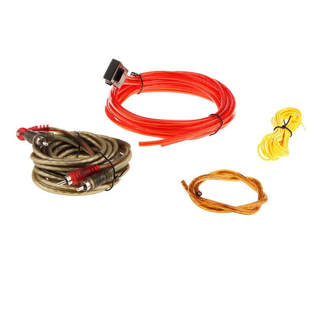 Auto Subwoofer Sub Versterker Amp Rca Bedrading Kit Power Kabel 126