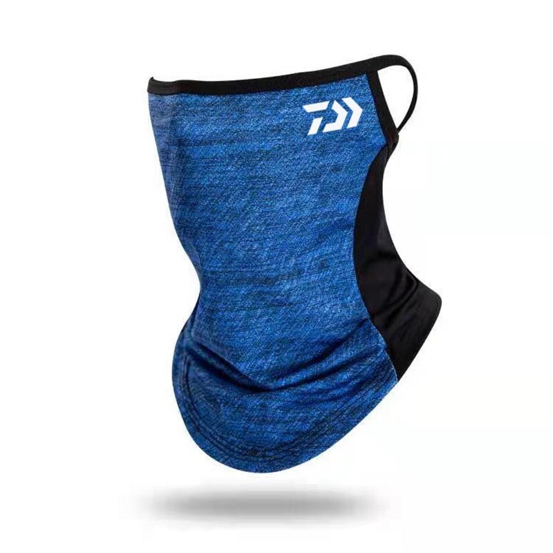 Ice Silk Fishing Mask Windproof Scarves Mesh Hanging Ears Outdoor Sports Casual Unisex Hiking Riding Mask: xuancaihulanbai