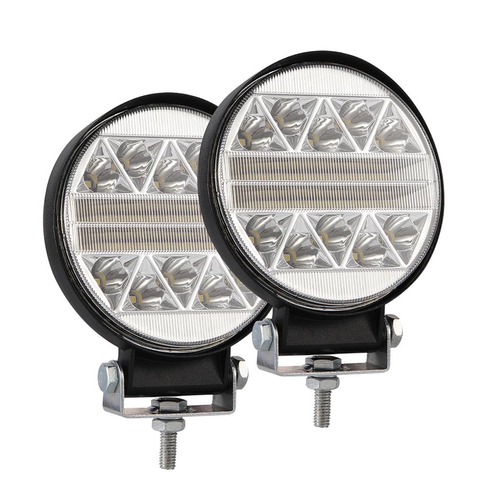 4Inch Round Truck Waterproof Ultra-Thin Off-Road Vehicle Spotlight LED Flashing Working Light