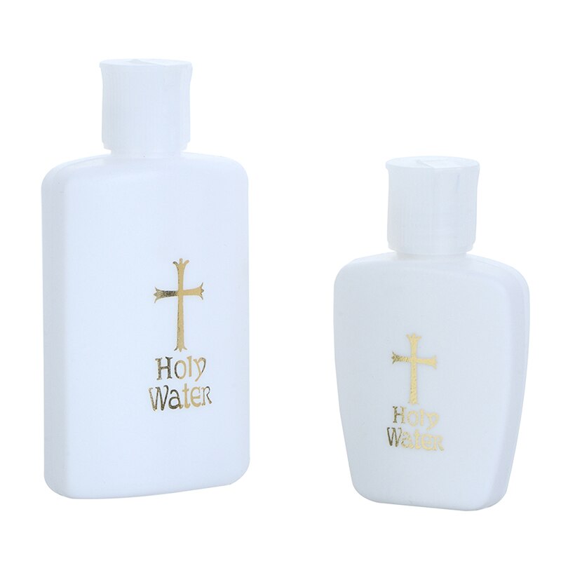 60/100/200ml Easter Plastic Water Bottle Religious Articles Easter Holy Water Bottle With Gold Blocking Logo Holy Water