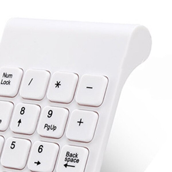 Draadloze 2.4Ghz 18 Toetsen Nummer Pad Numeriek Toetsenbord Keyboard Voor Laptop Pc & Mac Wit