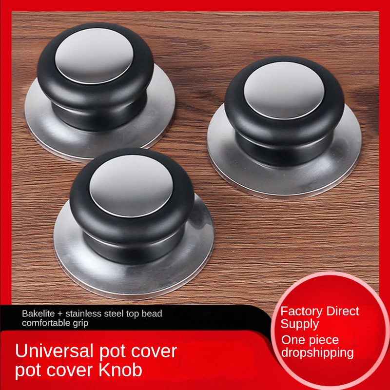 1PCS Stainless Steel Cookware Pot Lid with Screw Handle Utensil Pot Pan Lid Cover Kitchen Cookware Kitchenware