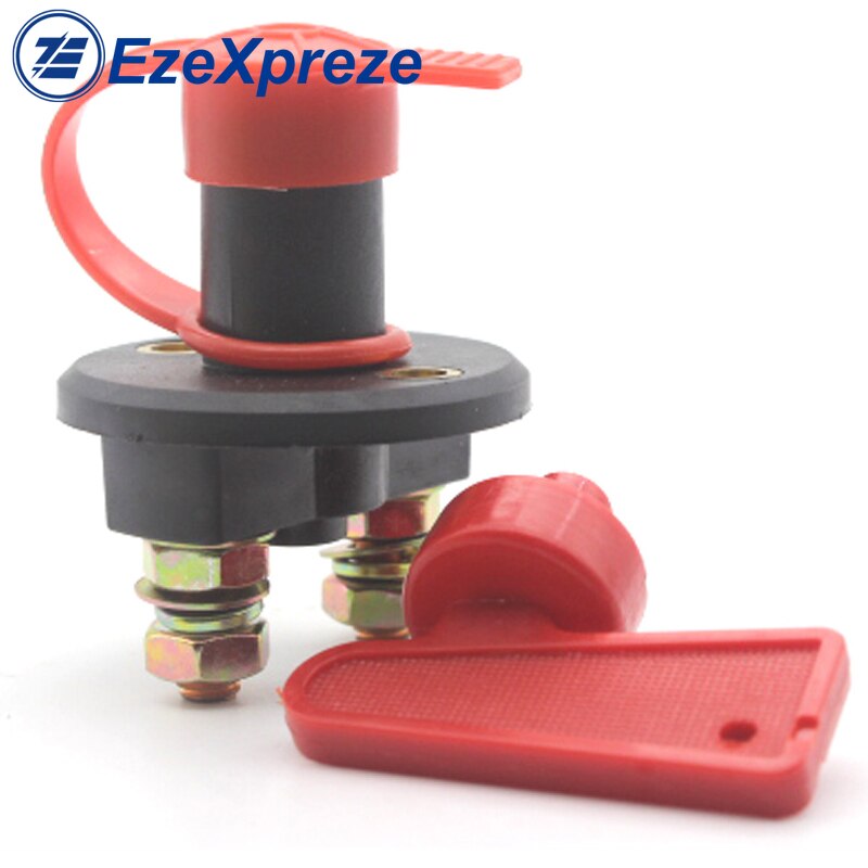 12V 24V Red Key Cut Off Battery Main Kill Switch Vehicle Car Modified Isolator Disconnector Car Power Switch for Auto Truck RV