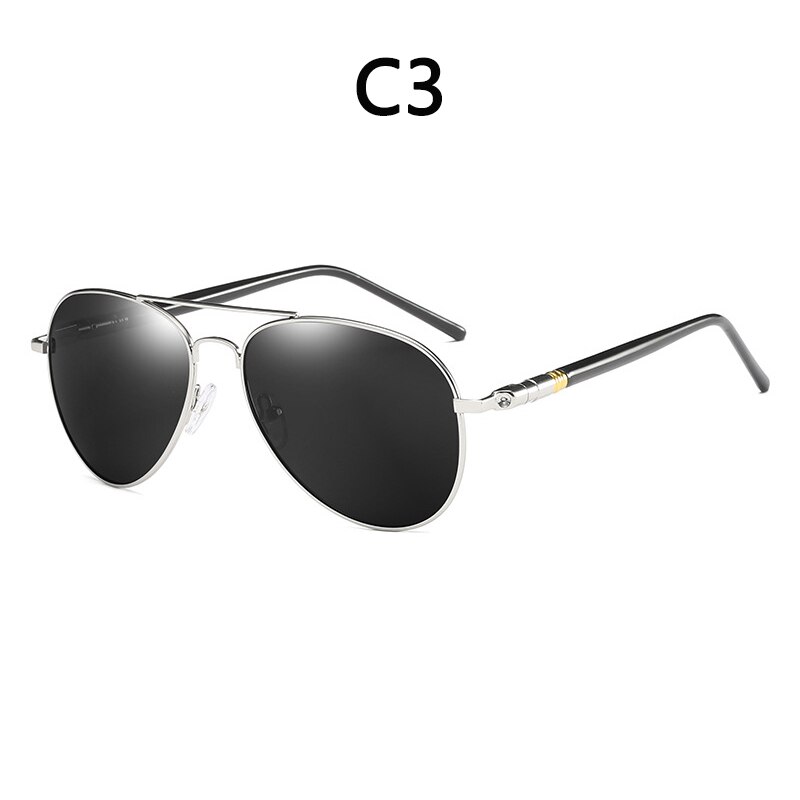 Boyseen Classic Pilot Gepolariseerde Meekleurende Zonnebril Mannen Vrouwen Aluminium Frame Glazen Voor Rijden Fishing Shades: C3