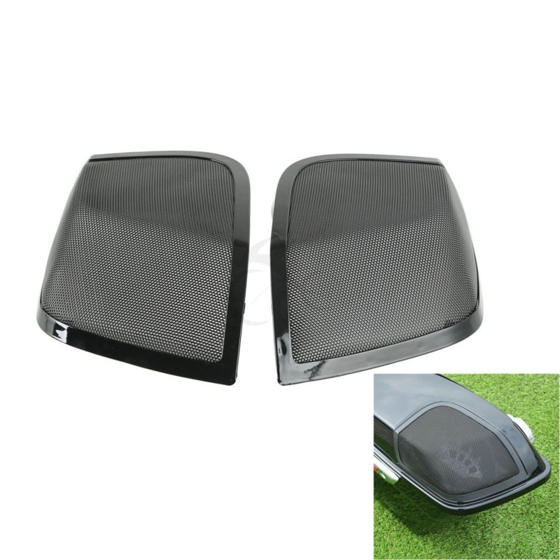 Motorcycle 5&quot;x7&quot; Saddlebag Lid Speaker Grill For Harley Touring Electra Glide Road King Street Glide