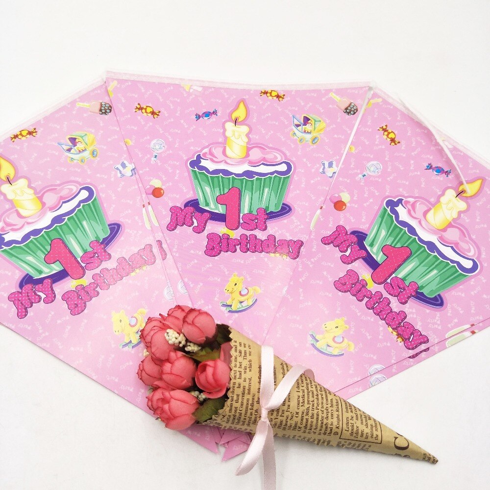 Happy Birthday Baby Birthday Party Banner Shape Birthday Party Decor Pennant Cartoon Supplies Happy Birthday Baby Decoracion