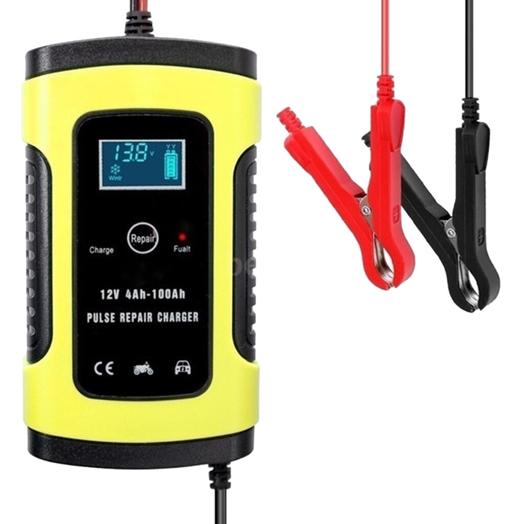 2Pcs Full Automatic Car Battery 12V 6A Amp Power Charger Wet Dry Lead Acid