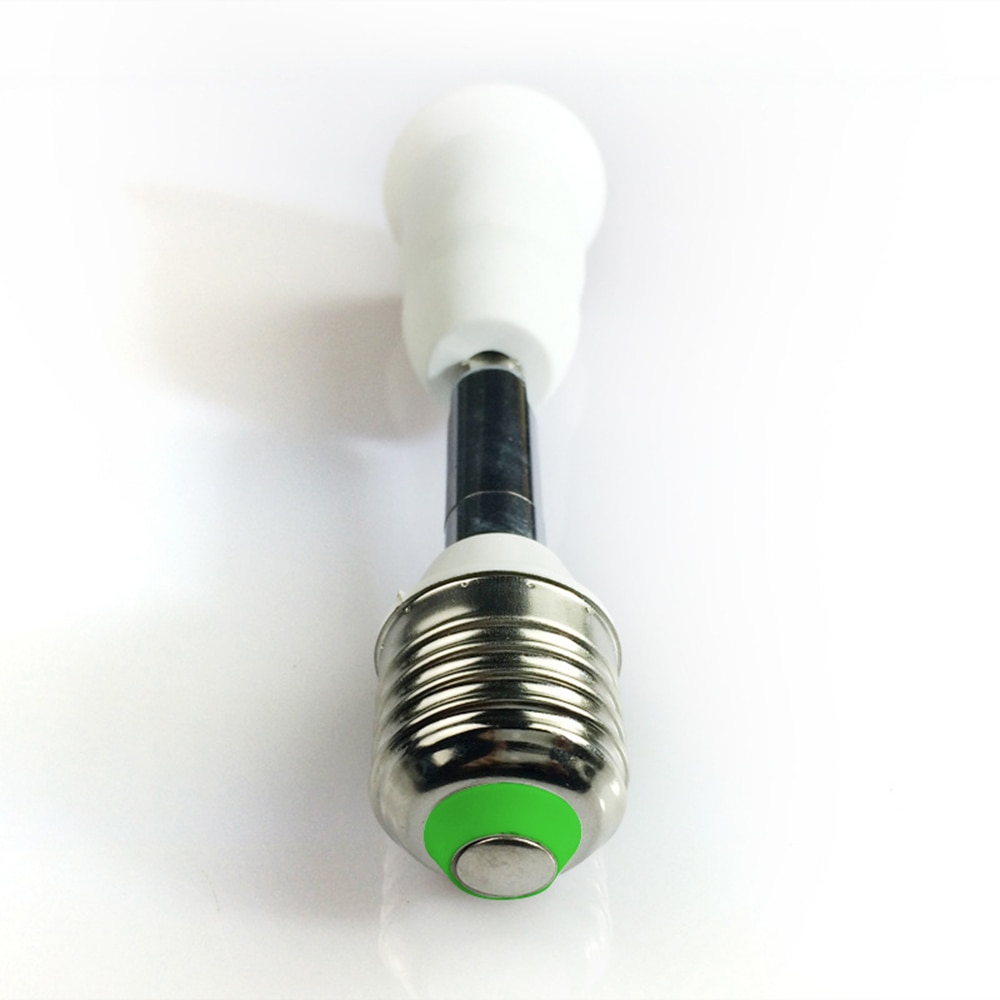 E27 to E27 LED Flexible Lamp base Bulb Socket PC+ aluminum White With 10CM Extension Light Holder Converters