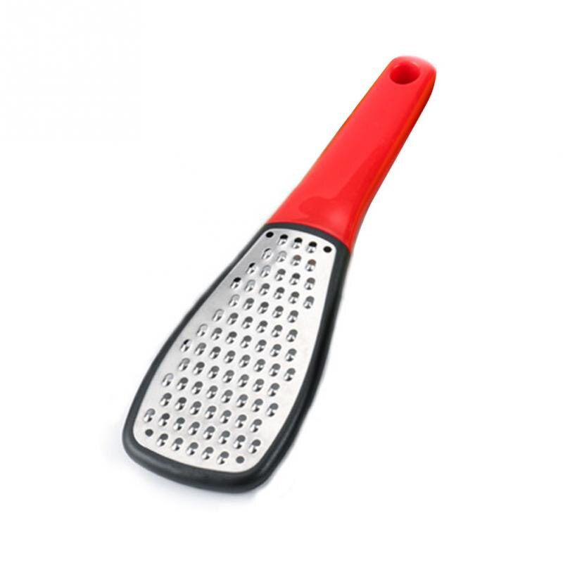 Kaas Rasp Multifunctionele Rvs Scherp Groente Fruit Tool Hand Aangezwengeld Kaas Schaafmachine Chocolade Rotary Slicer: Red Narrow Side