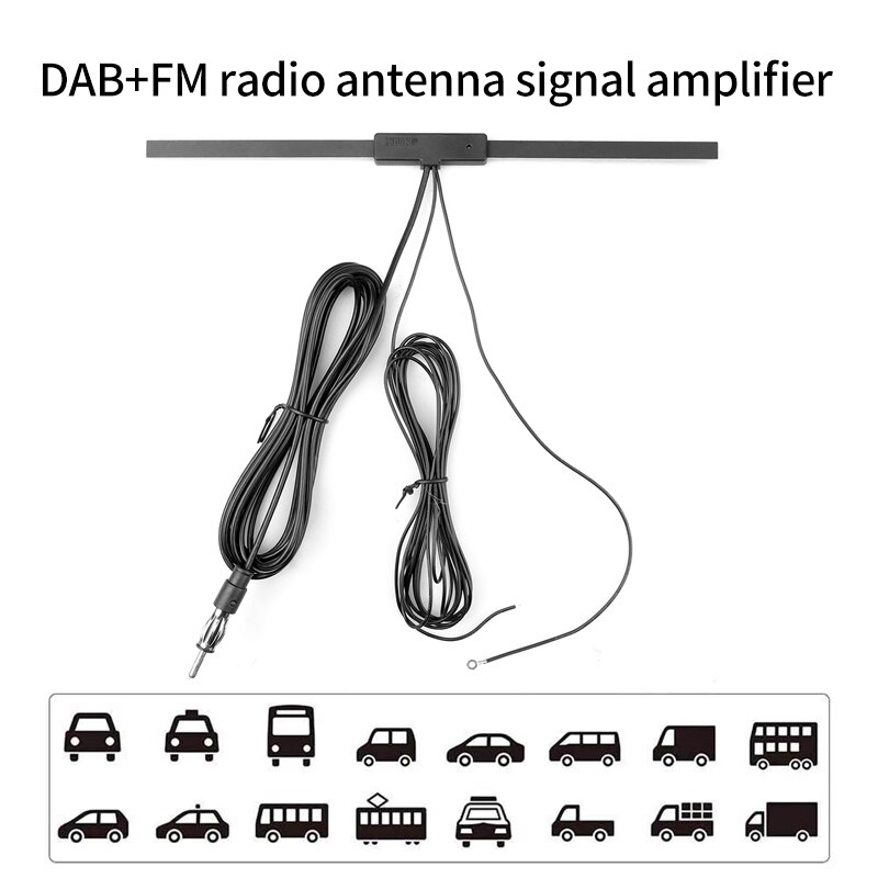 12V FM DAB Car Antenna Radio Amplifier Aerial Signal Receive Enhance for Volkswagen Renault Ford Honda Bmw A6 E46 E39 Mazda 6 A4