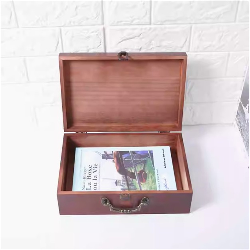 Wooden Deep Color Desktop Boxes, Large Store Wood Jewelry Storage